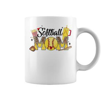 Softball Mom Game Day Vibes Softball Mama Coffee Mug - Monsterry