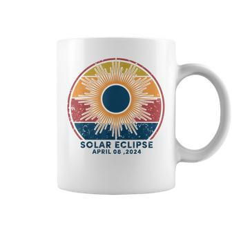 Solar Eclipse 2024 Total Solar Eclipse April 8 2024 Vintage Coffee Mug | Mazezy