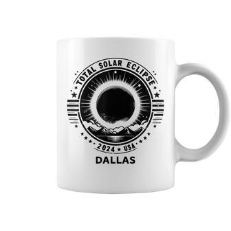 Solar Eclipse Dallas 2024 United States Coffee Mug - Monsterry