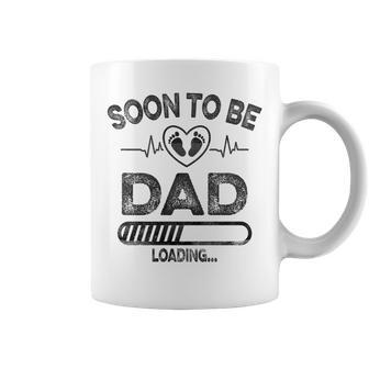Soon To Be Dad New Daddy Father's Day Heartbeat Coffee Mug - Monsterry