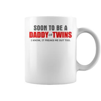 Soon To Be A Daddy Of Twins New Dad Baby Reveal Fathers Day Coffee Mug - Thegiftio UK