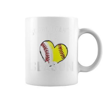 Sorry I Can't It's Baseball Softball Season Coffee Mug - Seseable