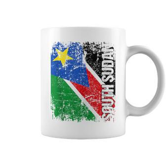 South Sudan Flag Vintage Distressed South Sudan Coffee Mug - Monsterry CA