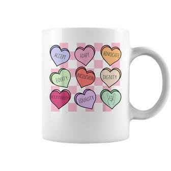 Special Education Teacher Candy Heart Valentines Day Love Coffee Mug | Mazezy DE