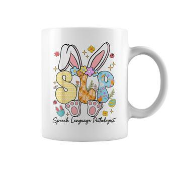 Speech Language Pathologist Bunny Bunnies Happy Easter Slp Coffee Mug | Mazezy CA