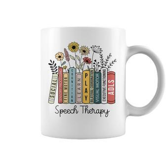 Speech Therapy Wildflowers Slp Speech Language Pathologist Coffee Mug - Monsterry CA