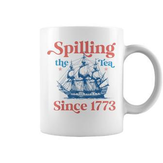 Spilling The Tea Since 1773 Vintage Us History Teacher Coffee Mug - Monsterry