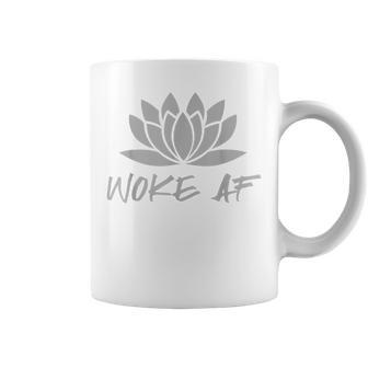 Spiritual Lotus Flower Woke Af Coffee Mug - Monsterry AU