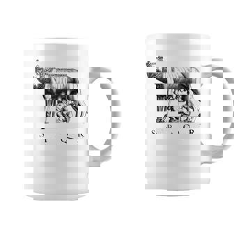 Spqr Roman Roma Lobo Romulus Remus Taza de café - Regaloses