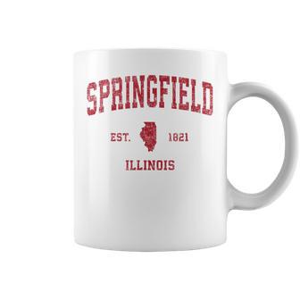 Springfield Illinois Il Vintage Sports Red Print Coffee Mug - Monsterry