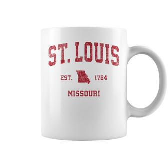 St Louis Missouri Mo Vintage Sports Red Print Coffee Mug - Monsterry UK