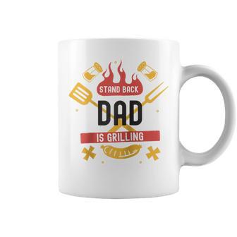 Stand Back Papa Grillt Raglan Tassen - Geschenkecke