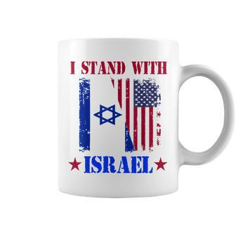 I Stand With Israel Isreal Strong Israel Us Flag Coffee Mug - Monsterry CA