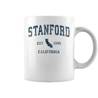 Stanford California Ca Vintage Sports Navy Print Coffee Mug - Monsterry