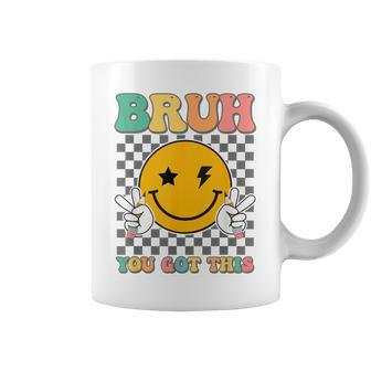 State Testing Day Teacher Groovy Smile Bruh You Got This Coffee Mug | Mazezy