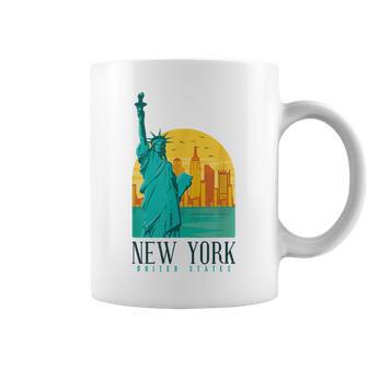 Statue Of Liberty Retro Vintage New York City Nyc Ny Coffee Mug - Monsterry AU