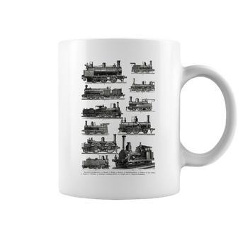 Steam Engine Train Vintage Steam Train Locomotiv Coffee Mug - Monsterry