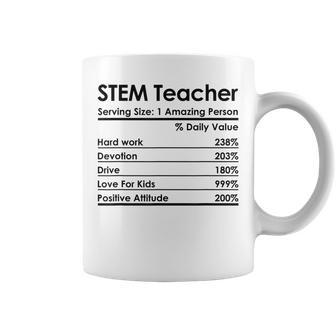 Stem Teacher Nutrition Facts Science Teacher School Coffee Mug | Crazezy AU