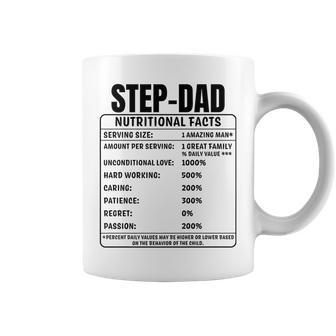 Step-Dad Nutrition Facts Fathers Day Bonus Papa Dada Coffee Mug - Seseable