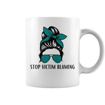Stop Victim Blaming Sexual Assault Awareness Month Coffee Mug - Monsterry DE