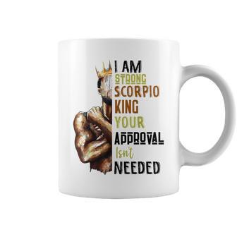 Strong Scorpio King Birthday Zodiac Astrology Dad Coffee Mug - Monsterry AU