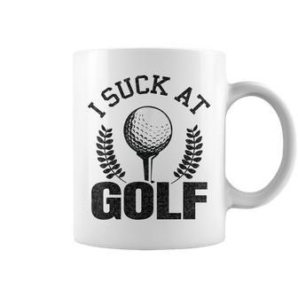 I Suck At Golf Golf Loser Golfers Sarcastic Golfing Coffee Mug - Monsterry CA