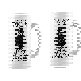 This Sucks Everything Sucks Cat Coffee Mug | Mazezy