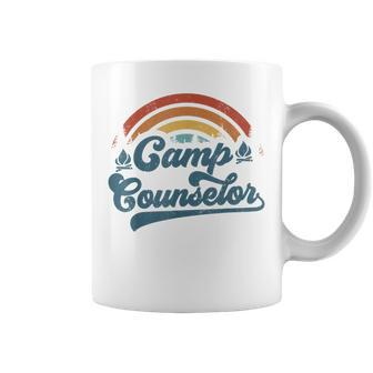 Summer Camp Counselor Staff Groovy Rainbow Camp Counselor Coffee Mug - Seseable