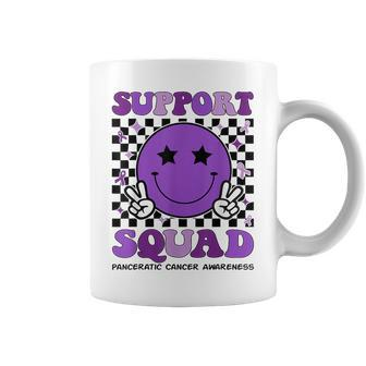 Support Squad Purple Ribbon Pancreatic Cancer Awareness Coffee Mug - Seseable