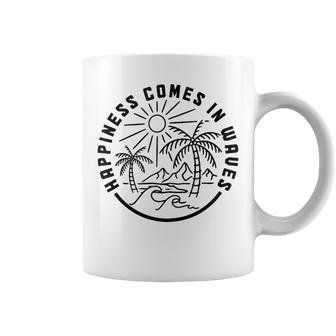 Surfing Waves Vintage Beach Summer Surf Surfer Coffee Mug - Monsterry UK