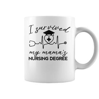 I Survived My Mom’S Nursing Degree Nurse Mom Coffee Mug - Thegiftio UK