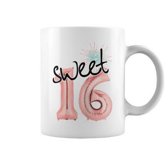 Sweet 16 I Rose Balloon Decoration Outfit Coffee Mug - Monsterry UK