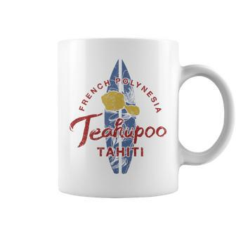 Tahiti Teahupoo Surfing French Polynesian Vintage Coffee Mug - Monsterry UK