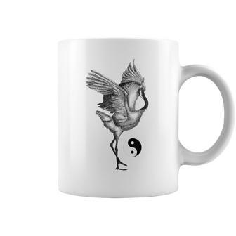 Tai Chi White Crane Qi Gong Illustration Coffee Mug - Monsterry