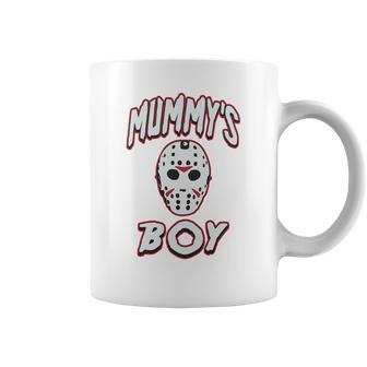 Tasse Mummy's Boy, Design Vendredi 13 Jason Masque Rouge - Cadeauxyz