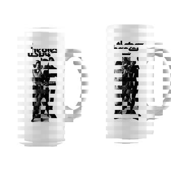 Tasse The Stooges Blanc, Logo Groupe Rock Noir et Blanc - Cadeauxyz