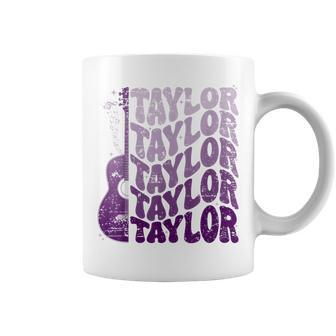 Taylor First Name I Love Taylor Girl Groovy 80'S Vintage Coffee Mug | Mazezy