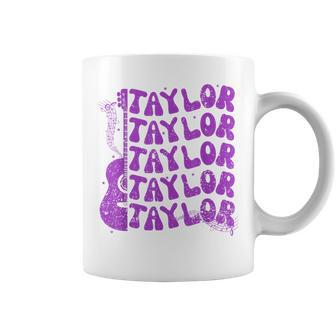 Taylor First Name I Love Taylor Girl Groovy 80'S Vintage Coffee Mug - Monsterry