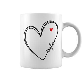 Taylor First Name I Love Taylor Girl With Heart Coffee Mug - Monsterry CA