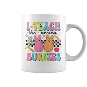 I Teach The Sweetest Bunnies Teacher Easter Day Coffee Mug - Seseable