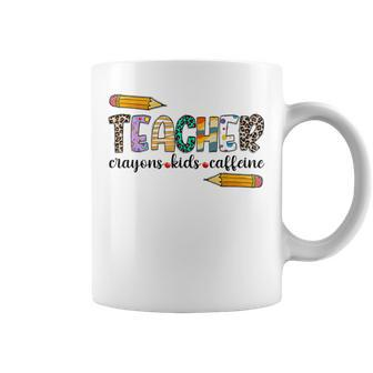 Teacher Crayons Kids Caffeine School For Women Coffee Mug | Crazezy AU