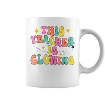 This Teacher Is Glowing Hello Summer End Of School Coffee Mug | Mazezy CA
