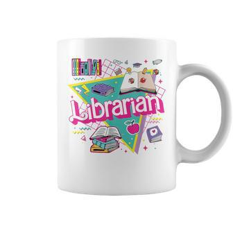 Teacher Librarian 90S Bookish Pink Doll Reading Books Outfit Coffee Mug - Seseable