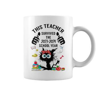 This Teacher Survived 2024 School Year Teacher Graduation Coffee Mug - Monsterry