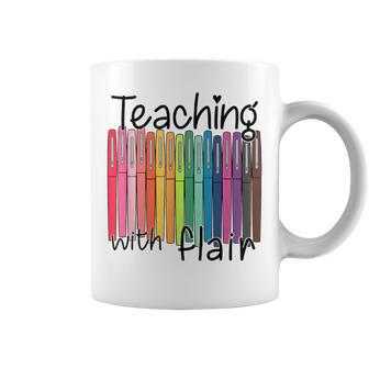 Teaching With Flair Preschool Teacher First Day Of School Coffee Mug - Seseable