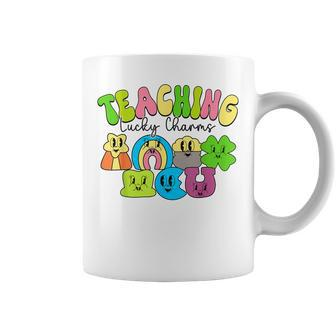 Teaching Lucky Charms Happy St Patrick's Day Irish Teacher Coffee Mug - Monsterry DE