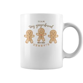 Team Tiny Gingerbread Nicu Crew Neonatal Icu Nurse Christmas Coffee Mug - Monsterry DE