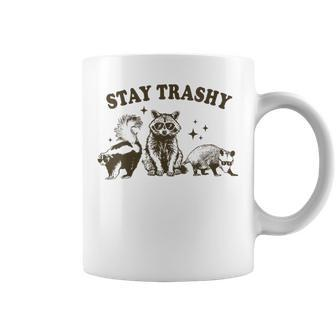 Team Trash Stay Trashy Raccoons Opossums Possums Meme Coffee Mug - Seseable