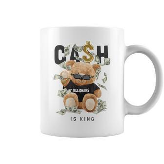 Teddy Cash Bear Billionaire Rich Money Millionaire King Coffee Mug - Monsterry UK