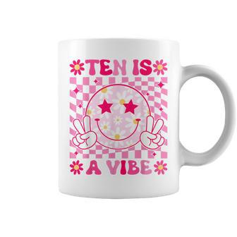 Ten Is A Vibe Birthday Groovy 10 Year Old Girl 10Th Birthday Coffee Mug - Thegiftio UK